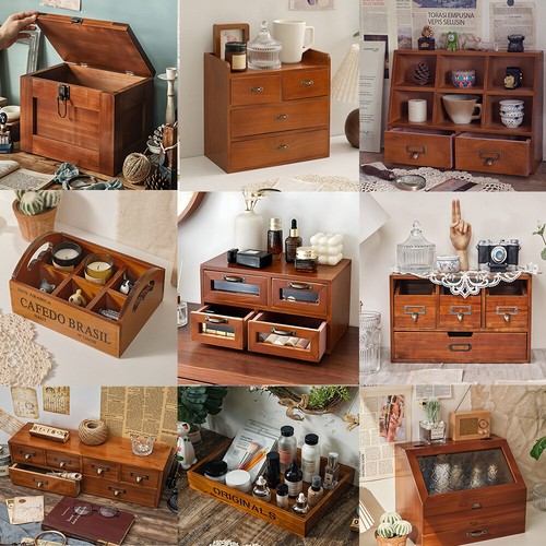 Wooden desktop drawer box - wooden,
