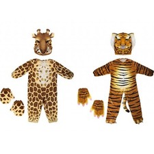 Children's Tiger Costume Kids Halloween Animal Fancy Dress Book Week Day Outfit