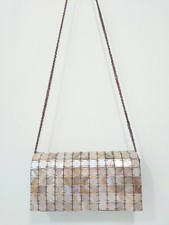 Vintage John Lewis Nacre Mother-of-pearl Evening Shoulder Bag Bead Strap