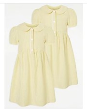 Girls Yellow Gingham summer
