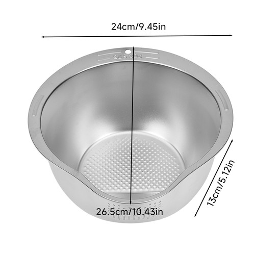 Large stainless steel round - large,