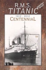 RMS TITANIC White Star Line Ocean Liner Ship Stamp S/S Sheet #80 (2012 Mustique)