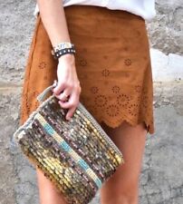 ZARA SHORT SKIRT FAUX SUEDE