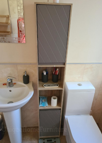 Tall bathroom cabinet rustic - tall,