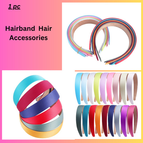 Headband satin solid - solid, colours