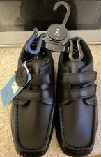 New Free Delivery Marks and Spencers Boys Black Loafers School Shoes UK Size 2