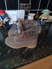 LANDROVER Lace-Up Boots Brown Suede Womens UK 4