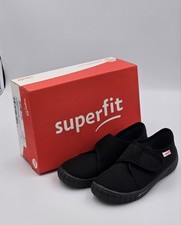 Superfit 'Bill' Boy's Black School Shoes Plimsol Child Size 9 Kids Or 27 EU