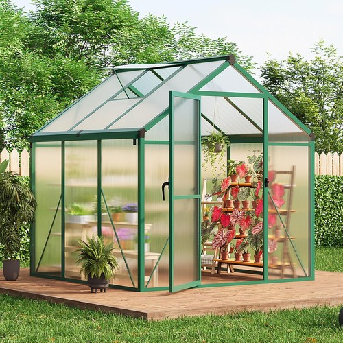Aluminum greenhouse 6x6ft - greenhouse,