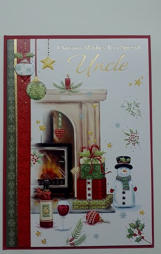 Uncle christmas card - uncle,