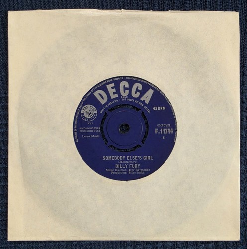 Billy fury someone - someone, girl