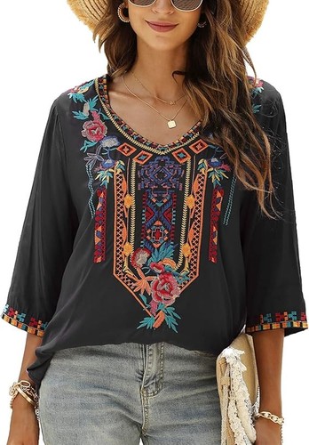 Women boho embroidered - women's,