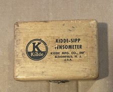KIDDE-SIPP TENSOMETER IN WOOD CASE, USED.