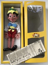 Vtg 1960 Pelham Puppet 10" Pinocchio Disney England Box Instructions Marionette