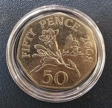 CHEAPEST ON EBAY: 2008 Guernsey 50p Coin - Low Mintage - Fifty Pence - FREE P&P