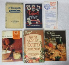 5 Assorted Retro Cookbooks: McDougall's, Yorkshire Countrywomen, Gwen Troake