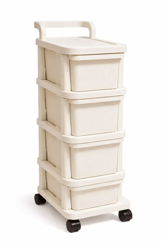 Tier plastic storage trolley - plastic,