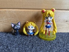 Three Sailor Moon figures luna chara figure and Q posket anime figures