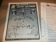 Vintage 1970 Torrance CA Halibrand Racing Equipment Catalog and List Prices 1975