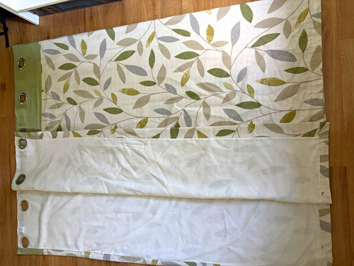 Leaf pattern eyelet curtains - pattern,