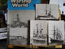 WARSHIP WORLD MILITARY MAG AUTUMN 1989 & 13 BLACK WHITE MILITARY  POSTCARDS