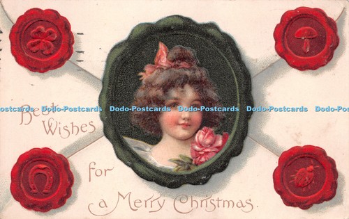 R230238 christmas card - card, flowers