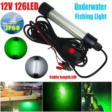 12V 126LED 5M Underwater Submersible Fishing Light Night Crappie Shad Squid Lamp