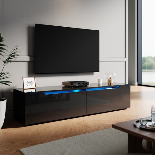 High gloss black floating - high,
