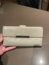 Gucci Beige Leather Monogram