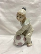Lladro Girl With Ball Harlequin Clown 1177 Retired