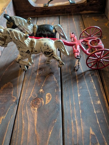 Vintage horse drawn toy - drawn,