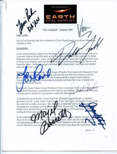 Autographed episode synopsis - synopsis,