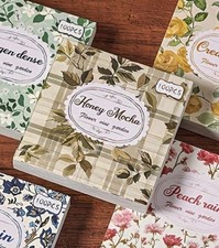 100 PCS 8x8cm Mocha Vintage