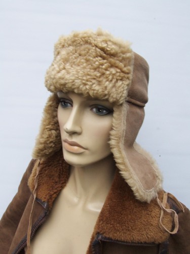 Real sheepskin trapper - real,