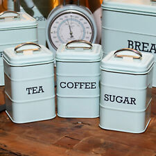 Retro Blue Tea Coffee Sugar