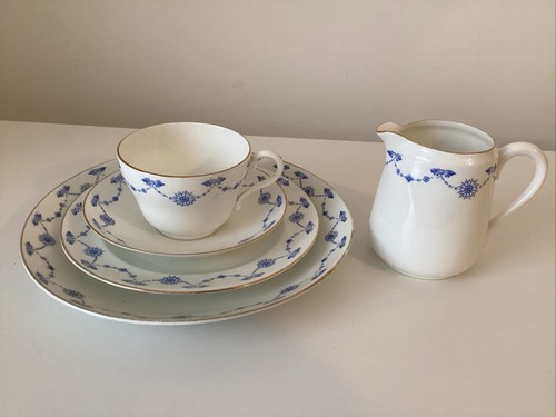 Blue white pattern - blue,