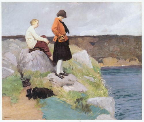 Cornish coast women cliff - women, on