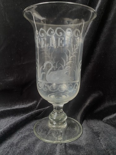 Victorian celery vase glass - victorian,