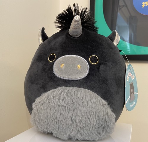 Black unicorn squishmallow - black,