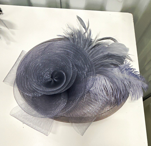 Gray mesh feather flower - feather,