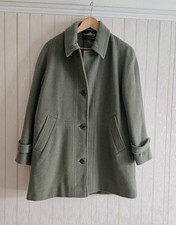 Women's Vintage David Barry Pale Green Warm Wool-Mix Short Coat UK Size 14