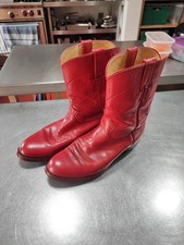 Justin USA made Cowboy Boots US9.5D/UK 8.5 RED