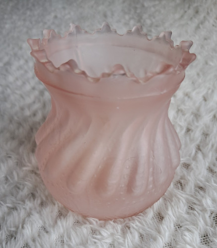 Vintage glass miniature pink - vintage,
