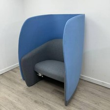 Boss Design Mango Single-Person Pod, Power Module, High Back & Sides, Blue / ...