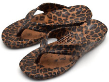 Japanese GYOSAN Pearl Men's Leopard Anti Slip Flip Flop Sandals LL 7.5 UK 41 EU