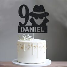 Personalised Spy Detective Birthday Cake Topper | Personalise with Any Name