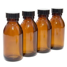 100ml AMBER GLASS Bottles with