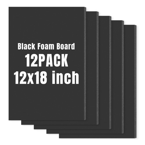 Foam core board 12x18 black - board, 12