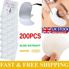 Up to 200 Eyelash Lash Extensions Under Eye Gel Pads Lint Patches Makeup Salon