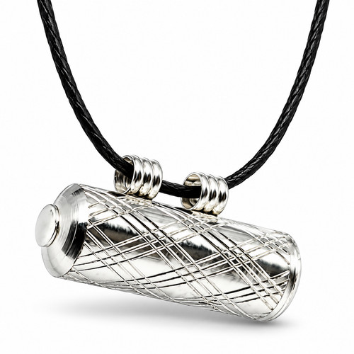 Locket necklace pendant vial - pendant,